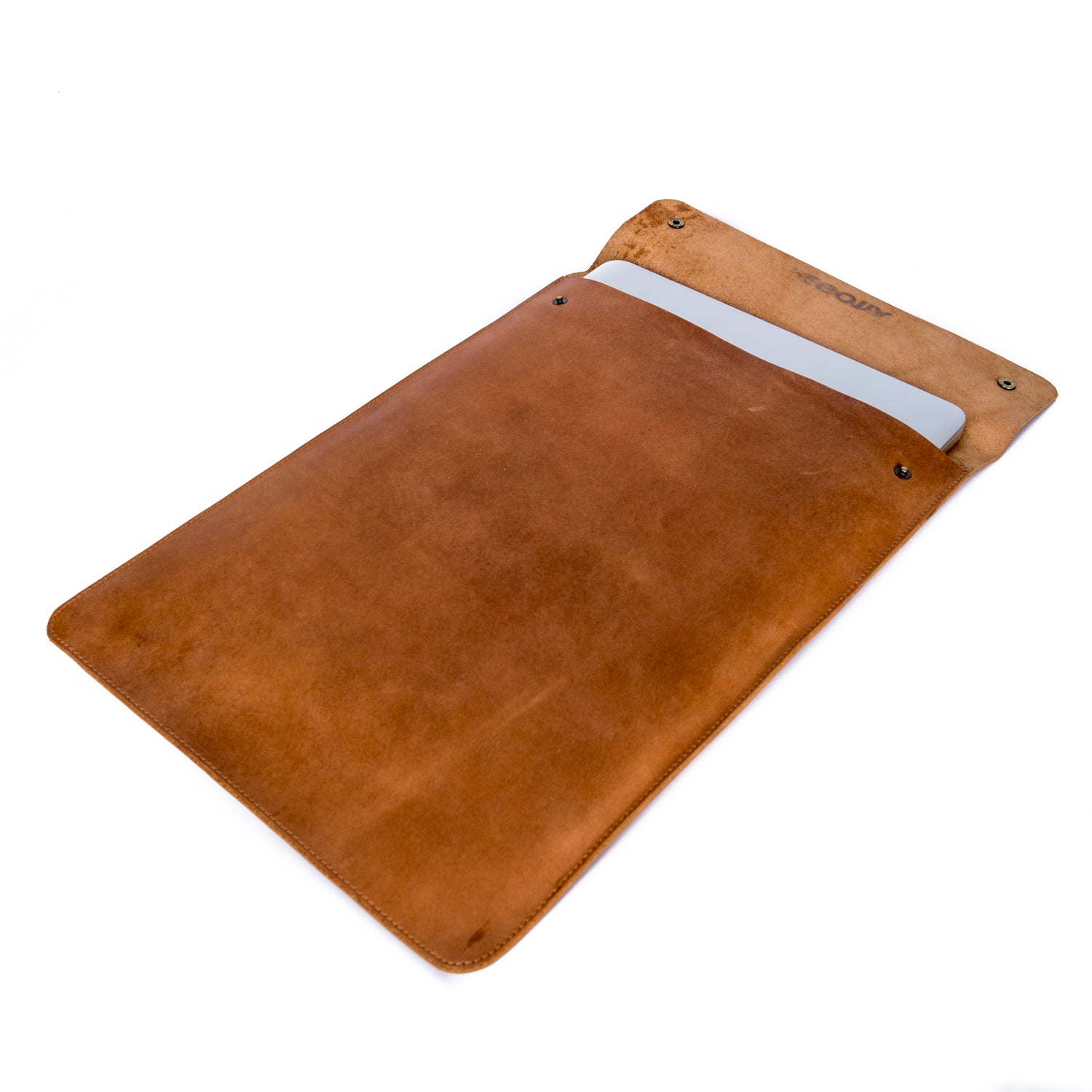 Alpha | Laptopsleeve 15,6" Bruin - NEGOTIA Leather