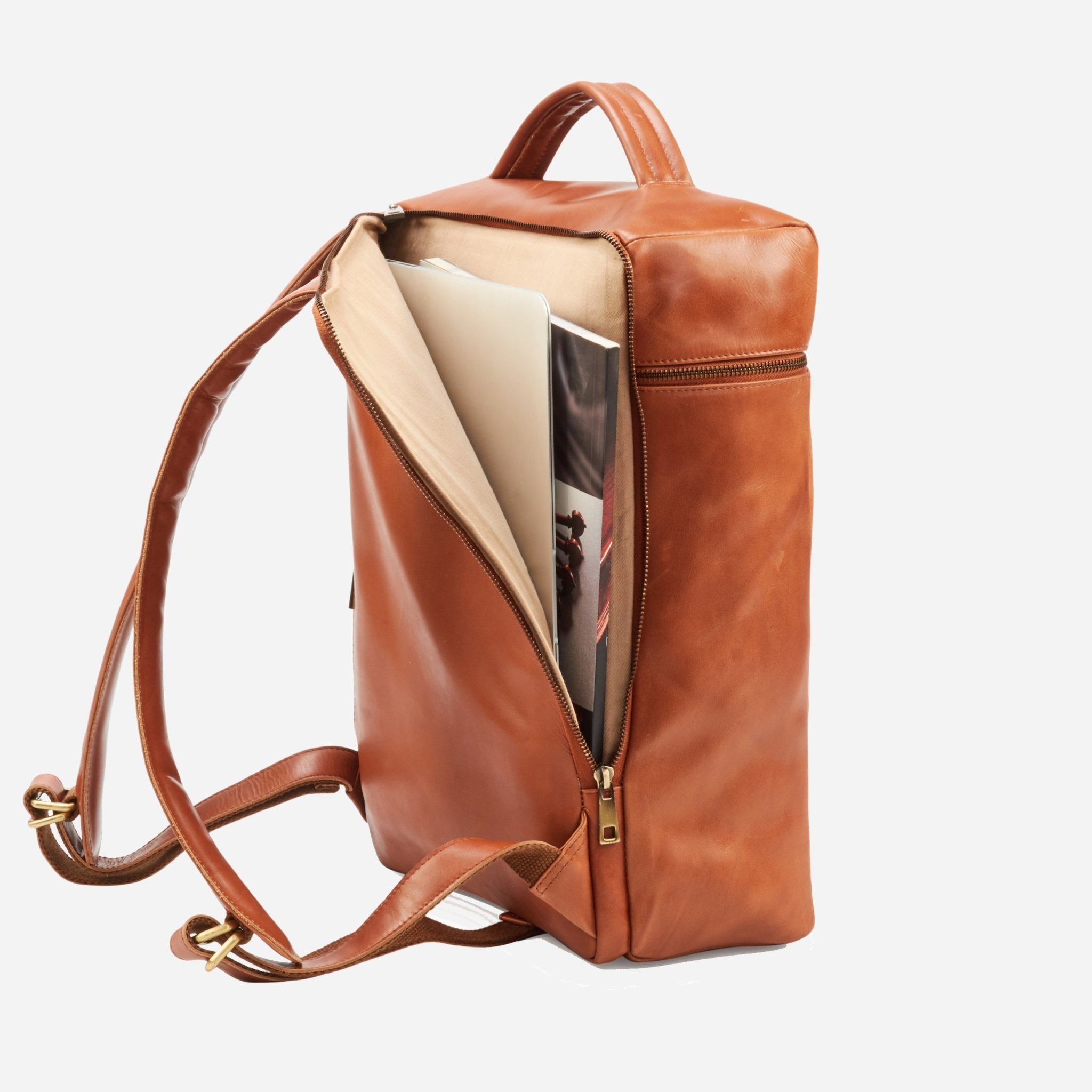 Alpha | Travel Rugzak Bruin - NEGOTIA Leather