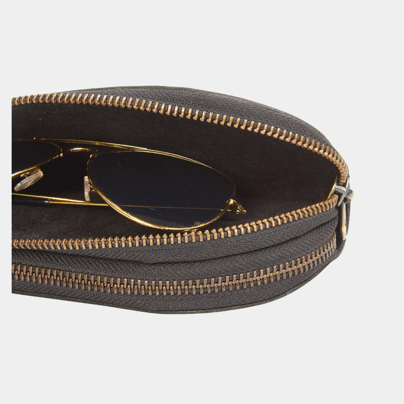Delta | Dubbele Brillenhoes Zwart - NEGOTIA Leather