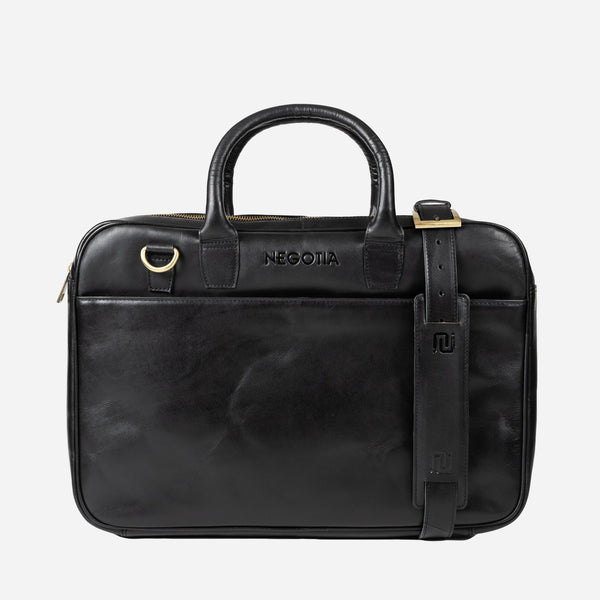 Delta | Laptoptas 15,6" Zwart - NEGOTIA Leather