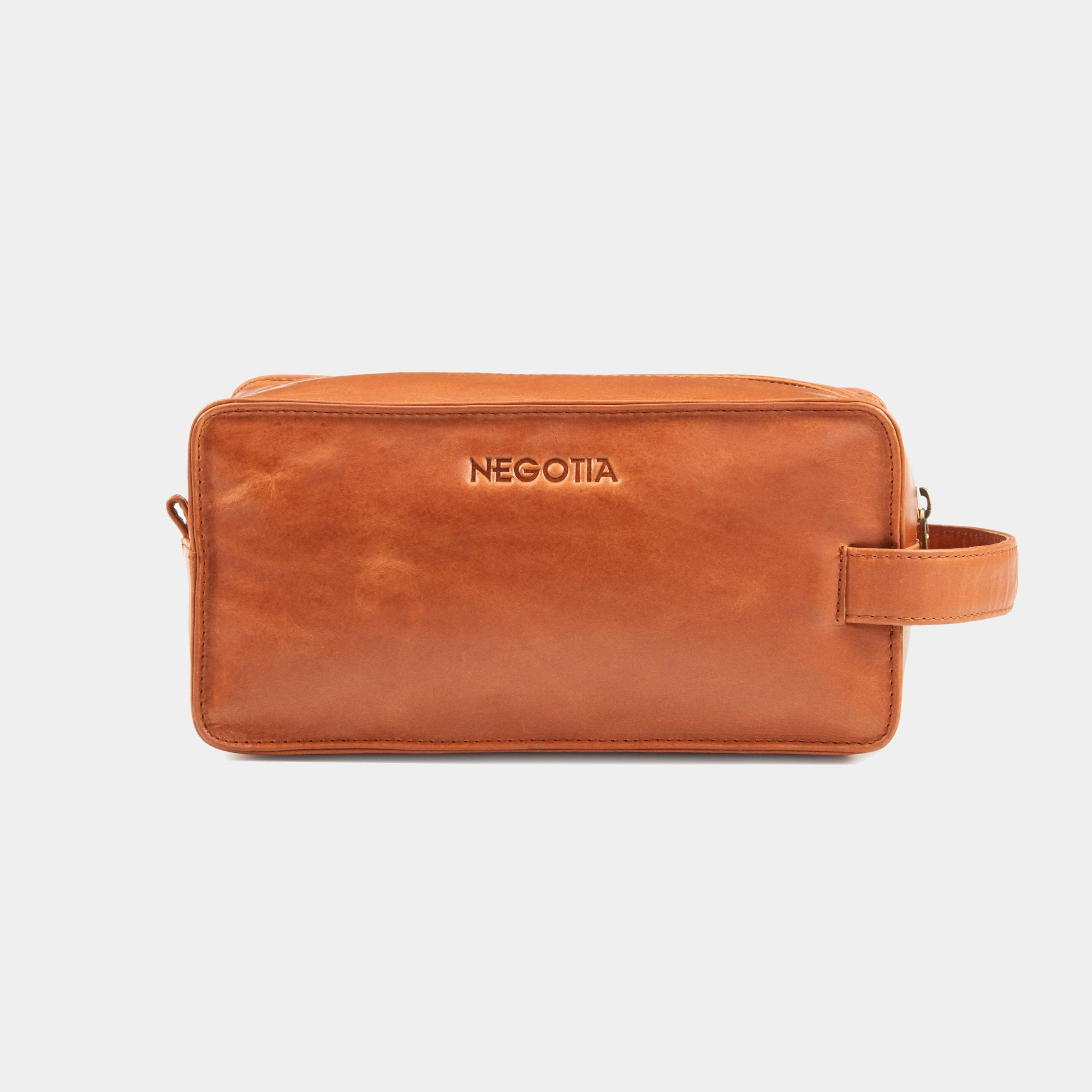 Delta | Toilettas Bruin - NEGOTIA Leather