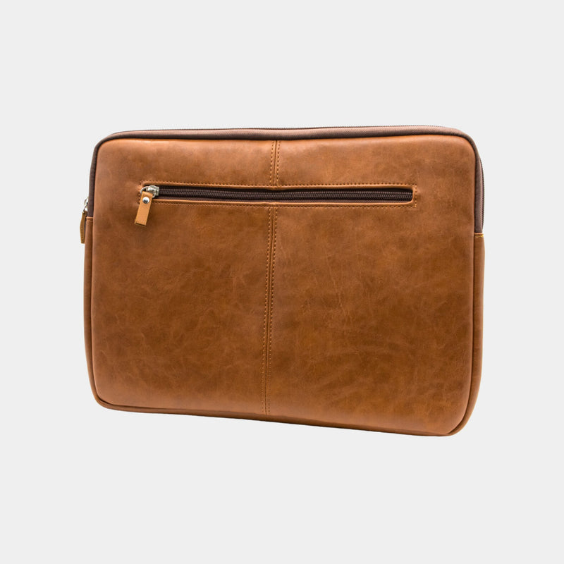 Vintage Abbey | Laptophoes 14" Bruin - NEGOTIA Leather